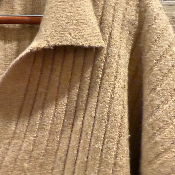 French Connection Tan V-Neck Sweater with Ribbed Knit - Picture 2 of 7